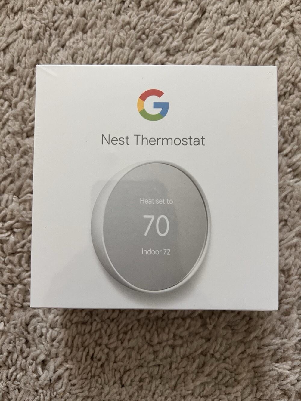 Google Nest Smart Thermostat Snow G4CVZ-US New Factory Sealed Box